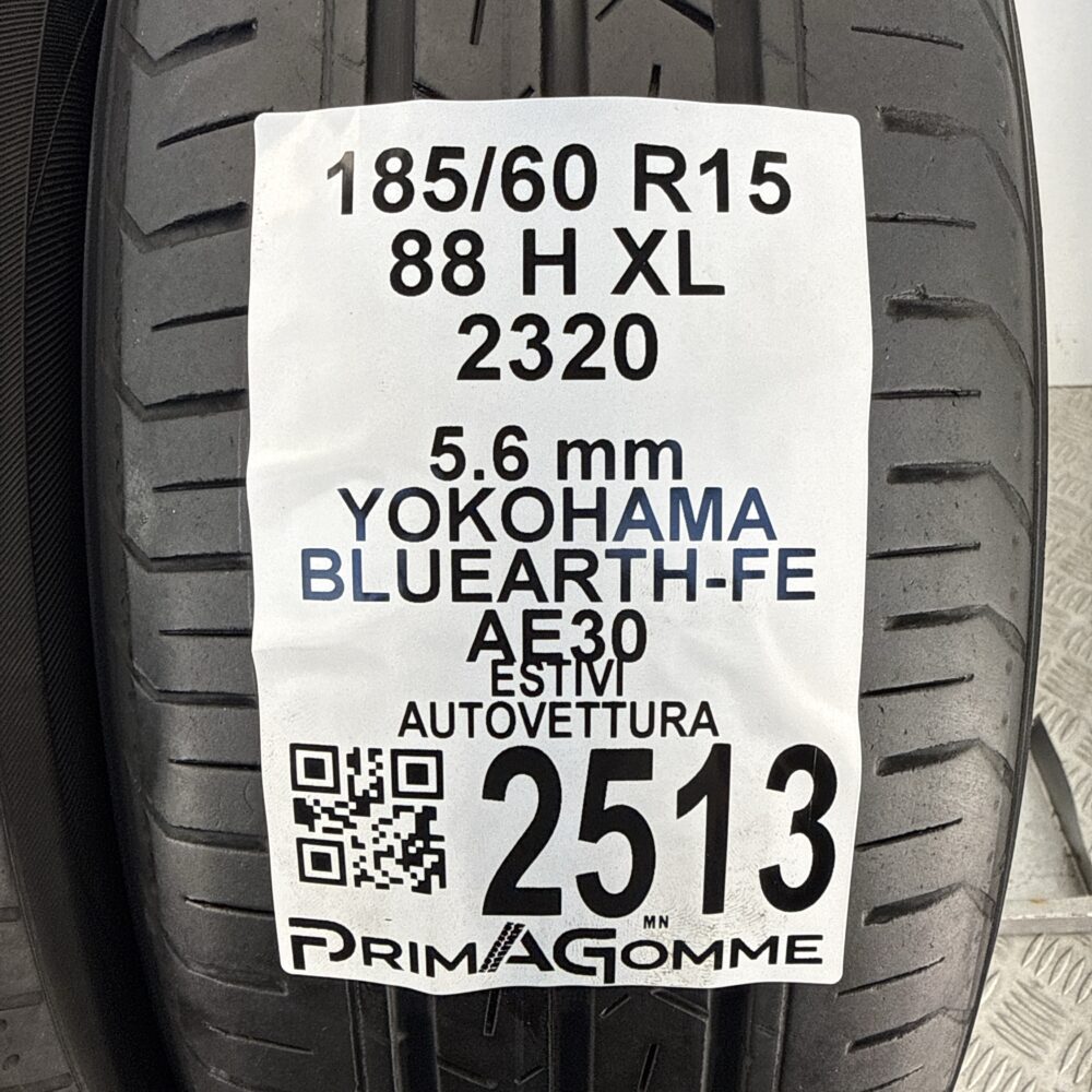 Gomme Usate 185 60 R15 XL 88H Yokohama Bluearth-FE AE30 80% Estive - immagine 3