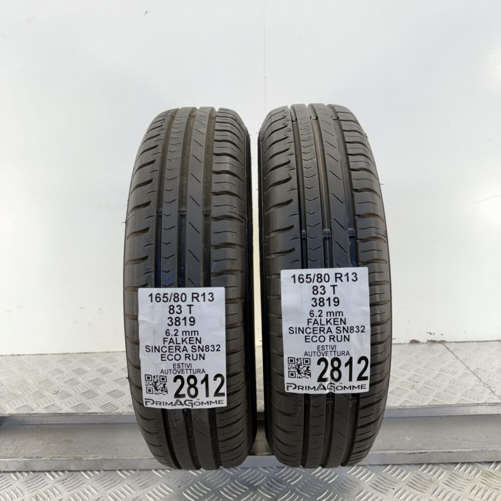 Gomme Usate 165 80 R13 83T Falken Sincera SN832 Eco Run 89% Estive