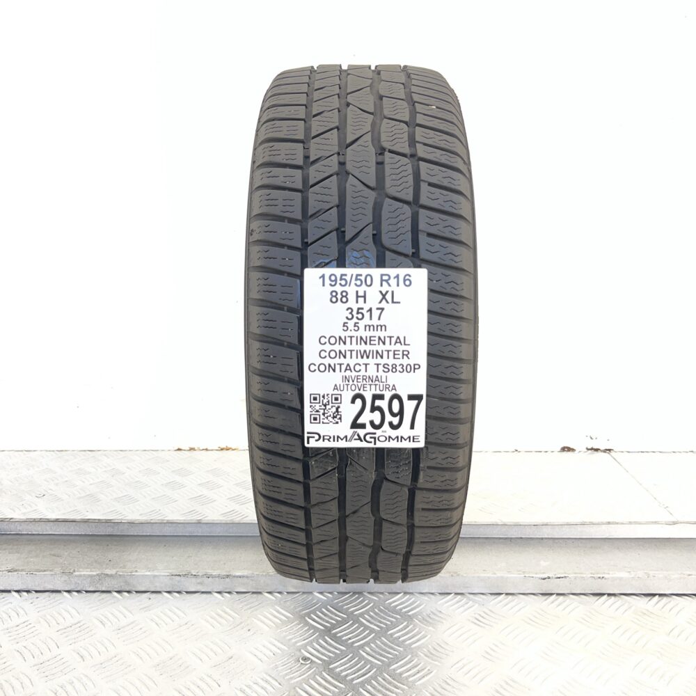 Gomma Usata 195 50 R16 XL 88H Continental ContiWinterContact TS830P Invernale