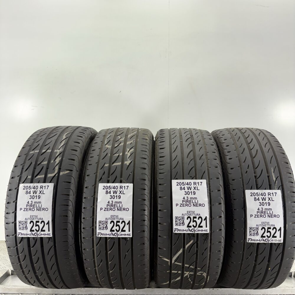 Gomme Usate 205 40 R17 XL 84W Pirelli P Zero Nero Estive