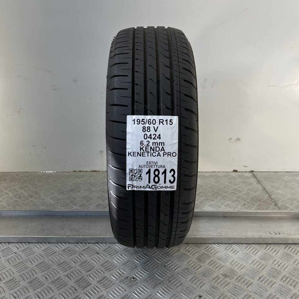 Pneumatico Usato 195 60 R15 88V KENDA Kenetica Pro 89% Estivo