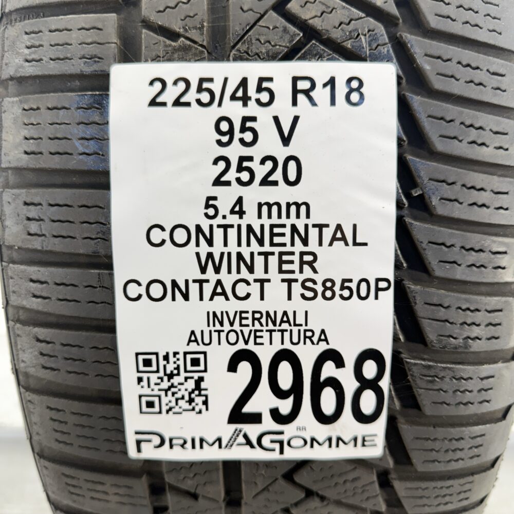 Gomma Usata 225 45 R18 95V CONTINENTAL WINTER CONTACT TS850P Invernale - immagine 3