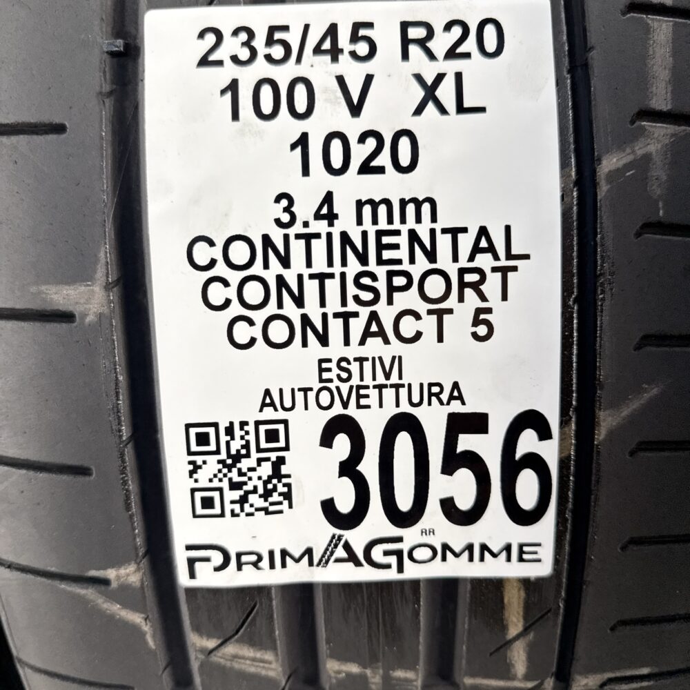 Gomme Usate 235 45 R20 XL 100V Continental ContiSport Contact 5 Estive - immagine 3