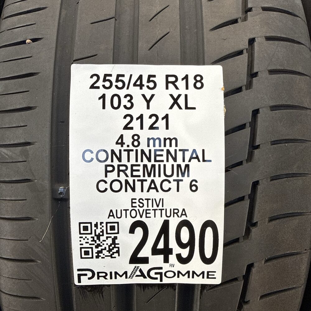Gomme Usate 255 45 R18 XL 103Y Continental Premium Contact 6 Estive - immagine 3