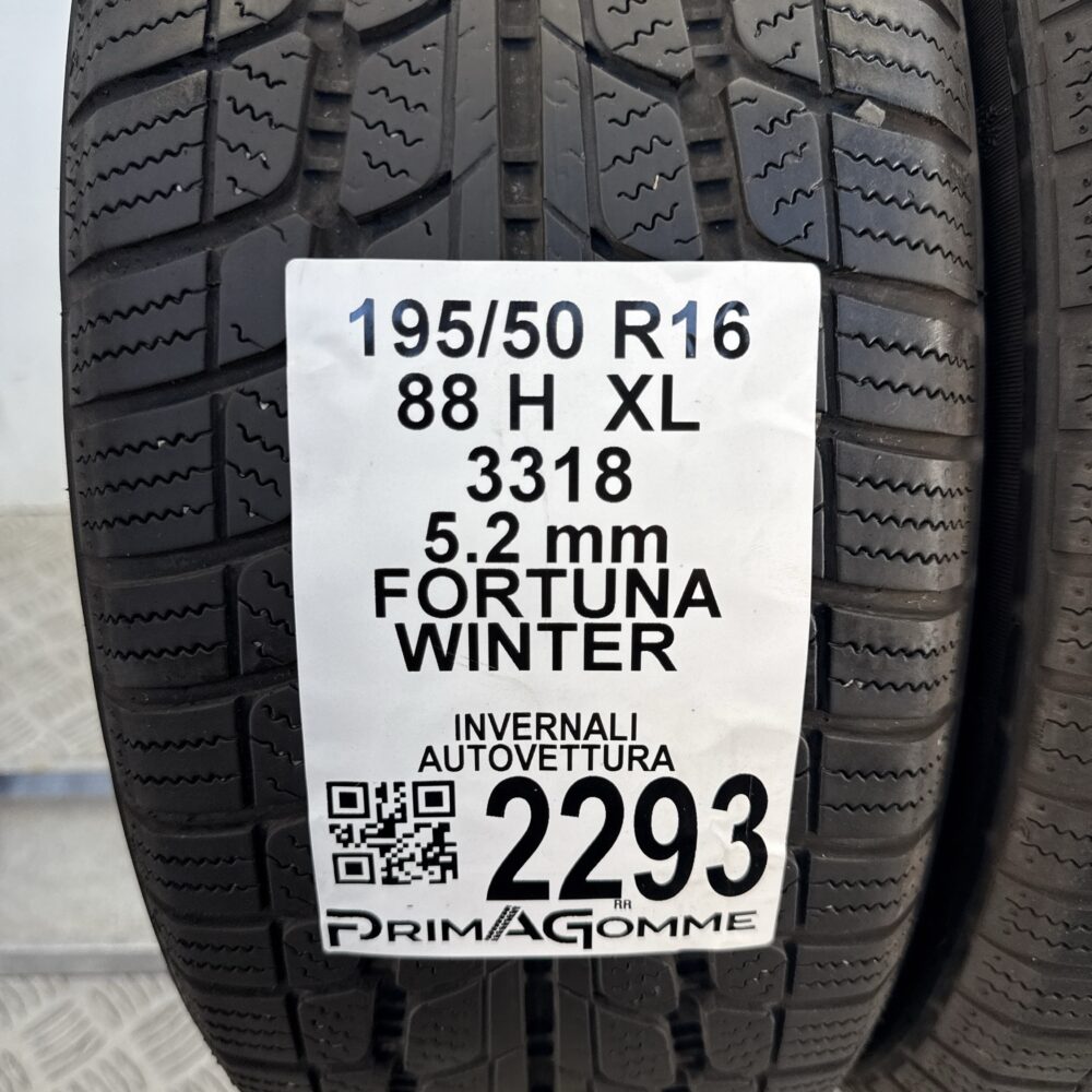 Gomme Usate 195 50 R16 XL 88H Fortuna Winter Invernali - immagine 3