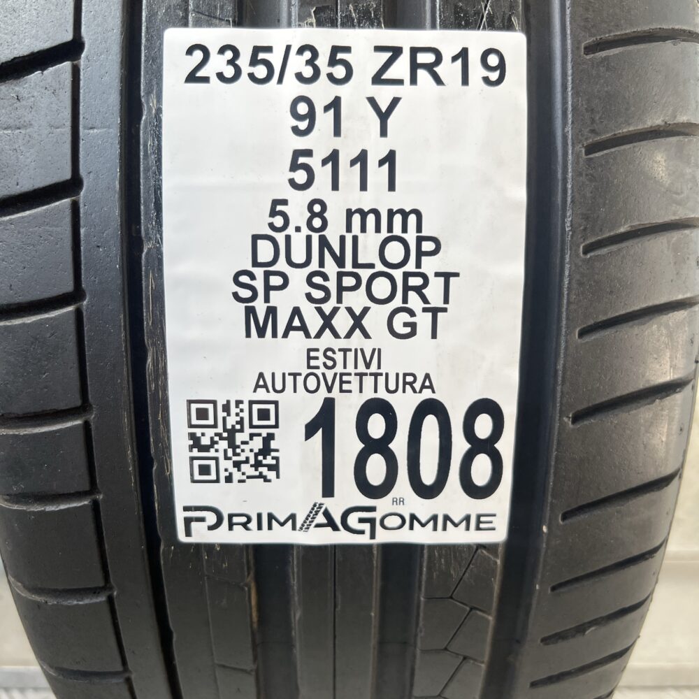 Pneumatico Usato 235 35 ZR19 91Y DUNLOP SP Sport Maxx GT 83% Estivo - immagine 3