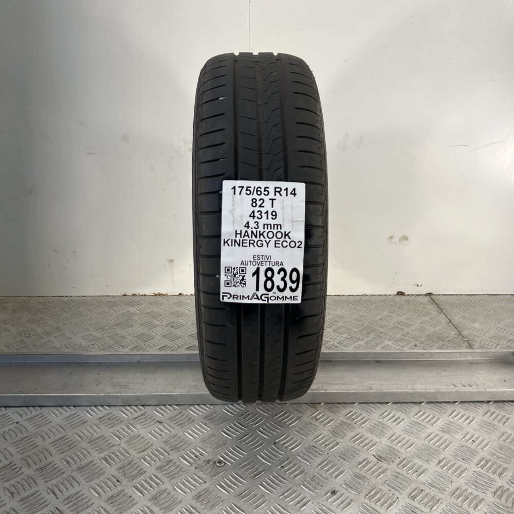 Pneumatico Usato 175 65 R14 82T HANKOOK Kinergy Eco2 Estivo