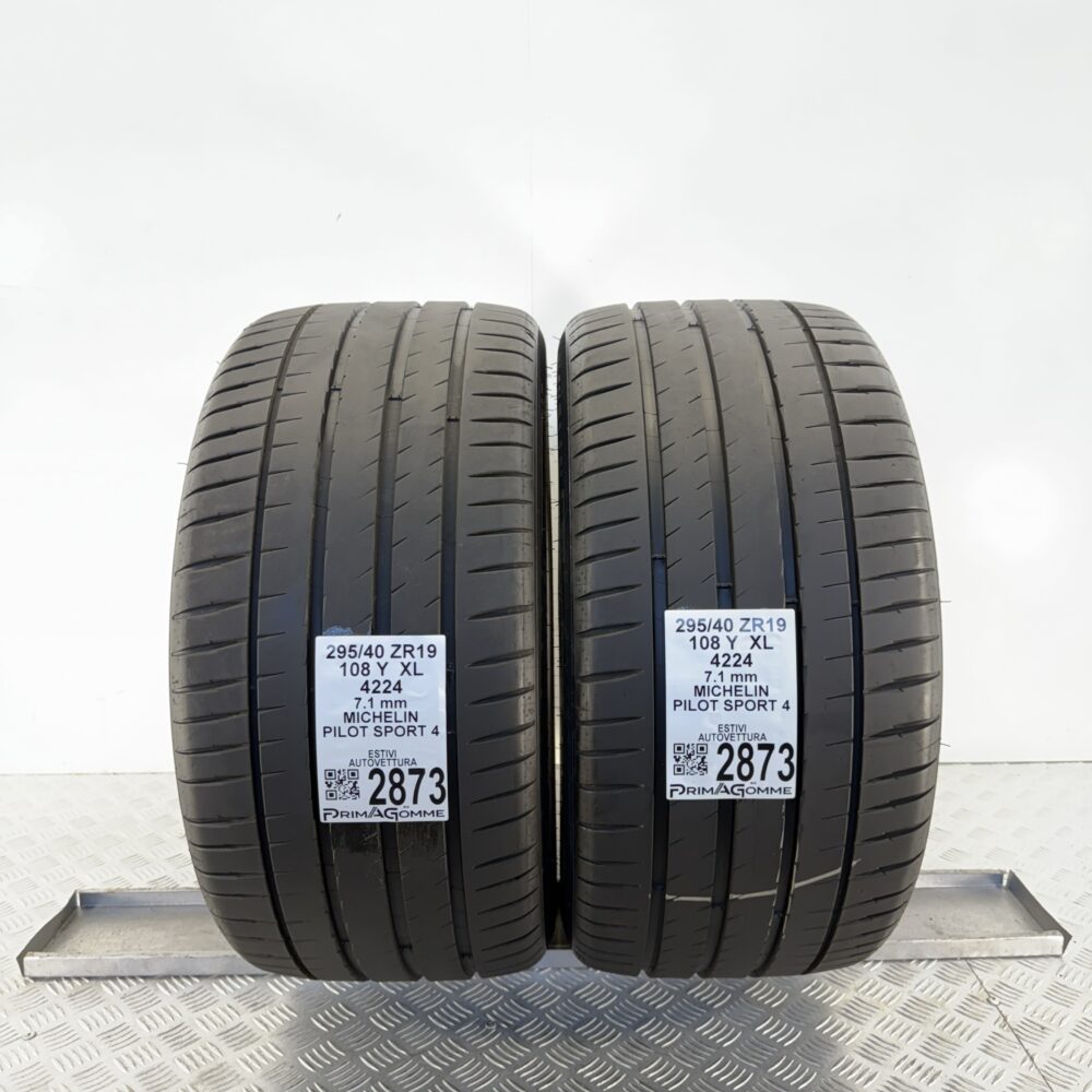 Gomme Usate 295 40 ZR19 XL 108Y MICHELIN PILOT SPORT 4 100% Estive