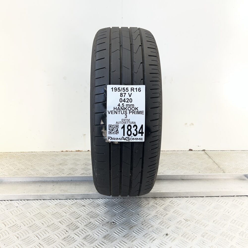 Pneumatico Usato 195 55 R16 87V HANKOOK Ventus Prime 3 Estivo
