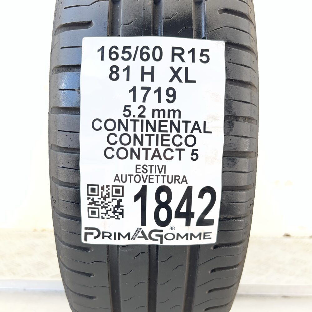 Pneumatico Usato 165 60 R15 XL 81H CONTINENTAL ContiEcoContact 5 74% Estivo - immagine 3