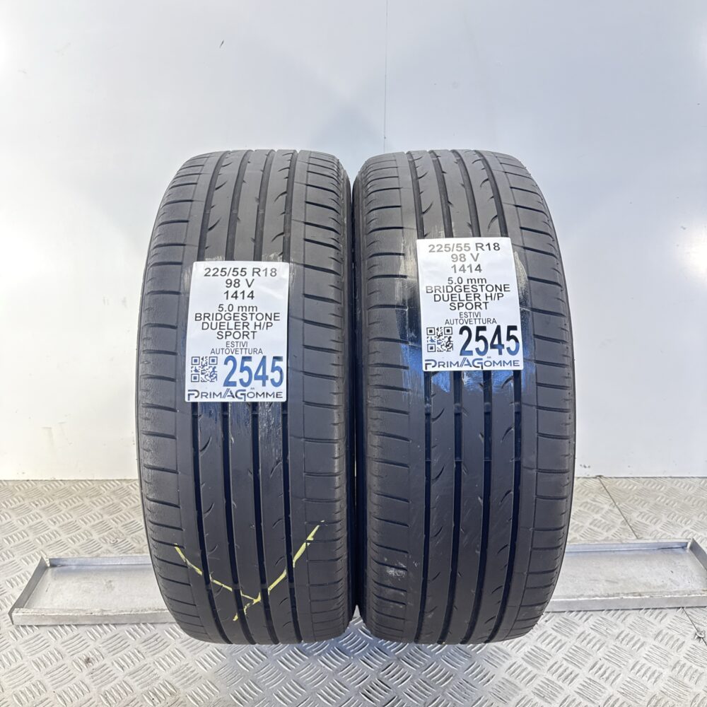 Gomme Usate 225 55 R18 98V Bridgestone Dueler H/P Sport 71% Estive