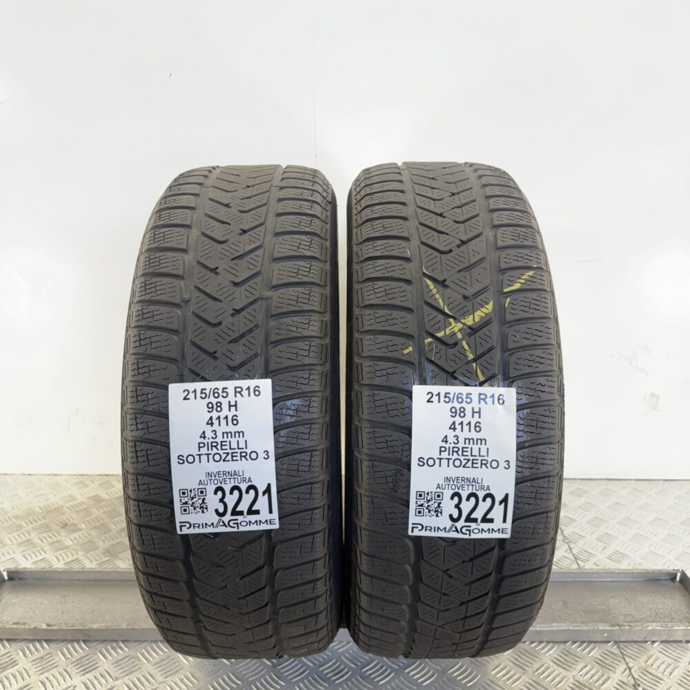 Gomme Usate 215 65 R16 98H Pirelli Sottozero 3 Invernali
