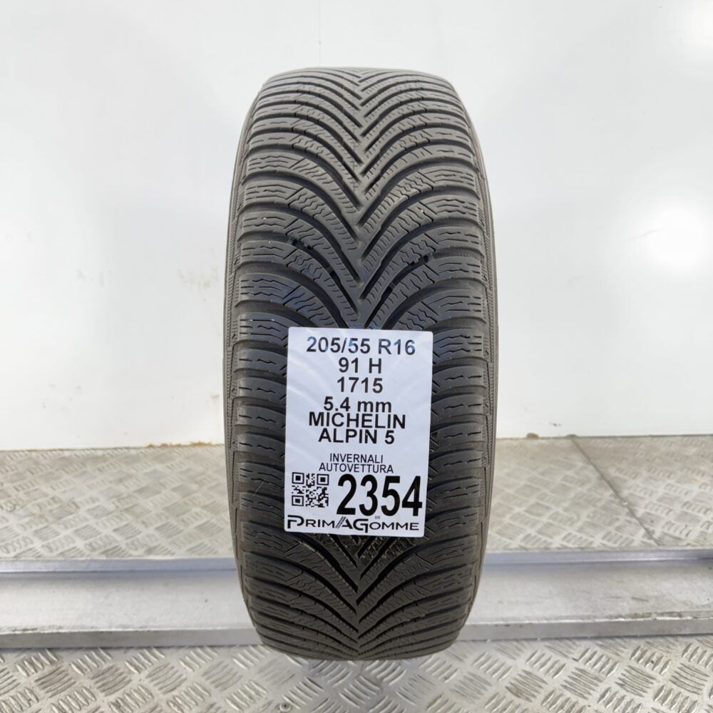 Gomma Usata 205 55 R16 91H Michelin Alpin 5 Invernale