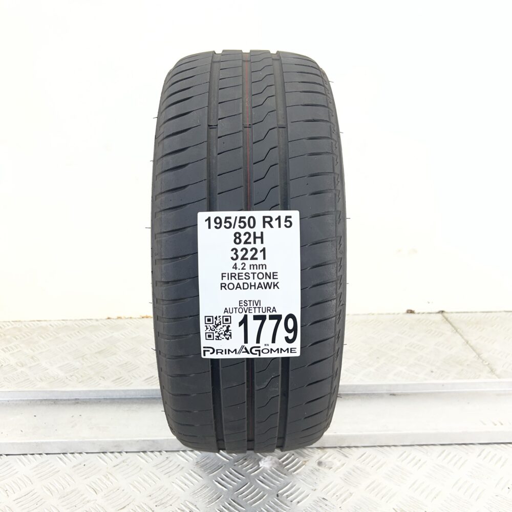 Pneumatico Usato 195 50 R15 82H Firestone Roadhawk Estivo - immagine 4