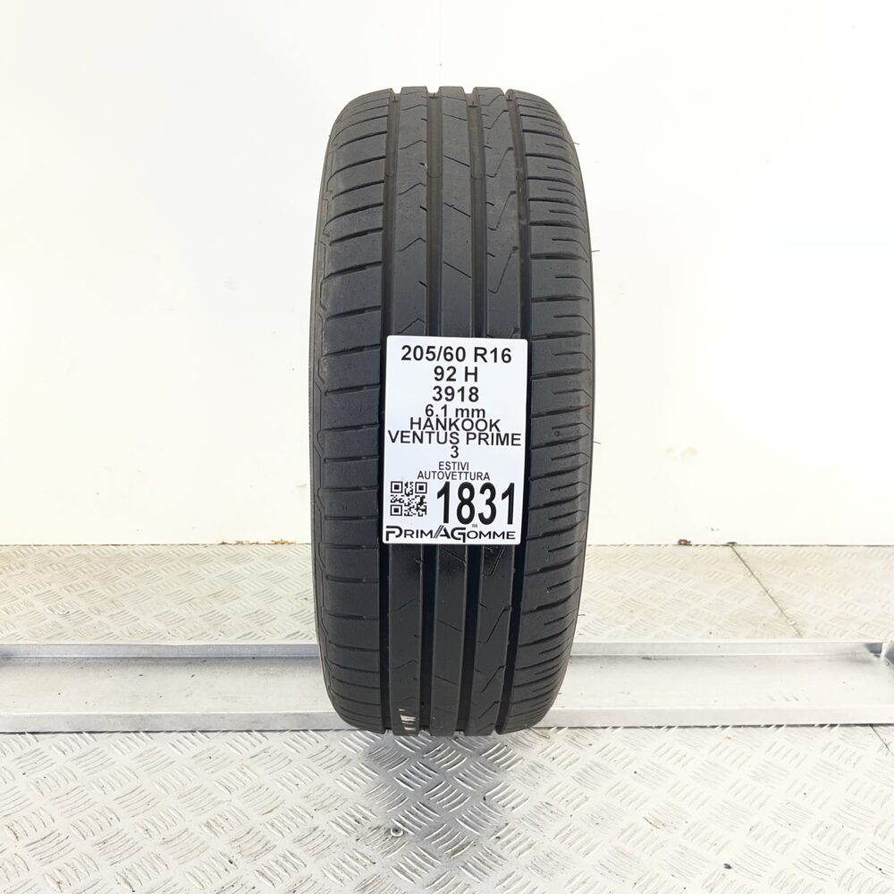 Pneumatico Usato 205 60 R16 92H HANKOOK Ventus Prime 3 87% Estivo