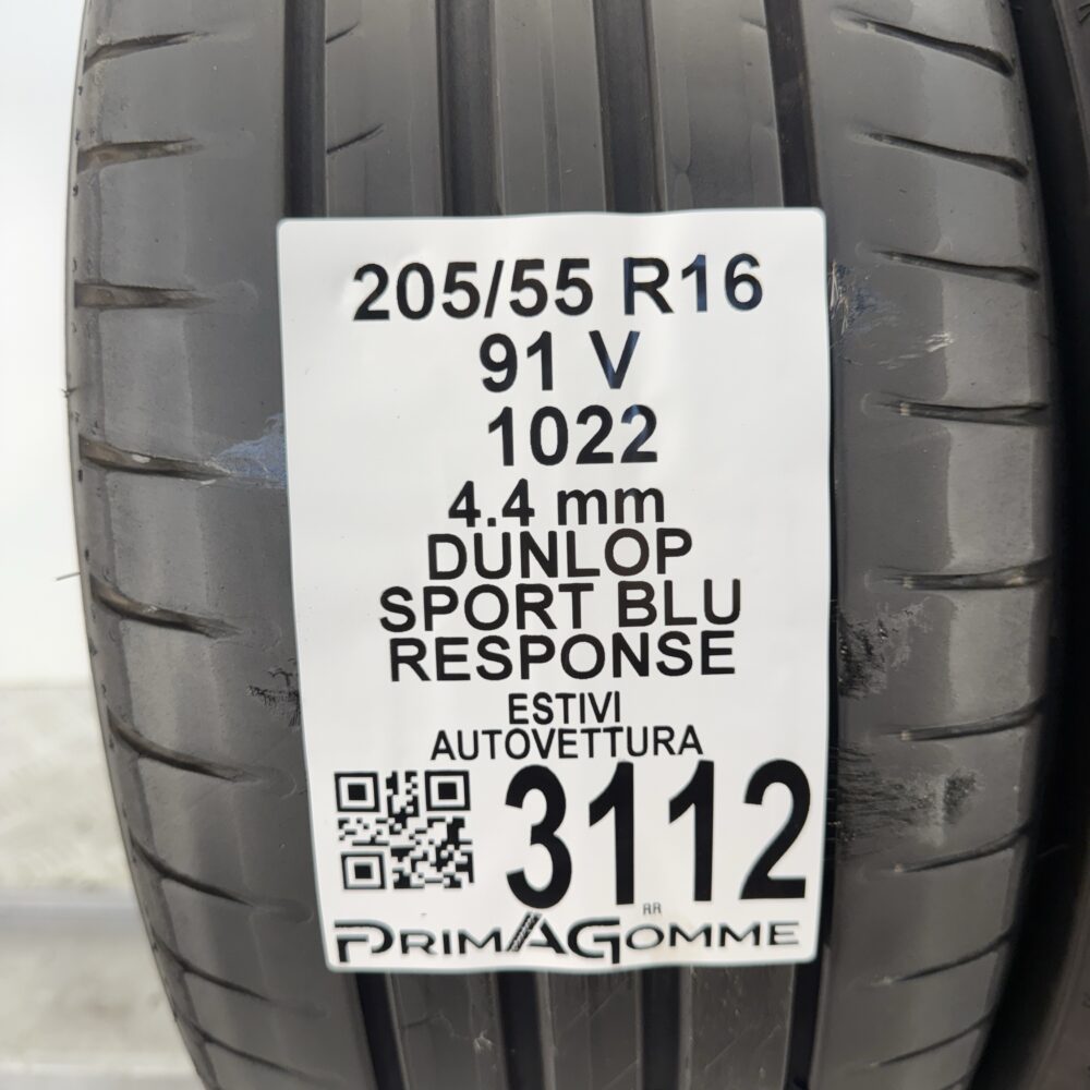 Gomme Usate 205 55 R16 91V Dunlop Sport Blu Response Estive - immagine 3