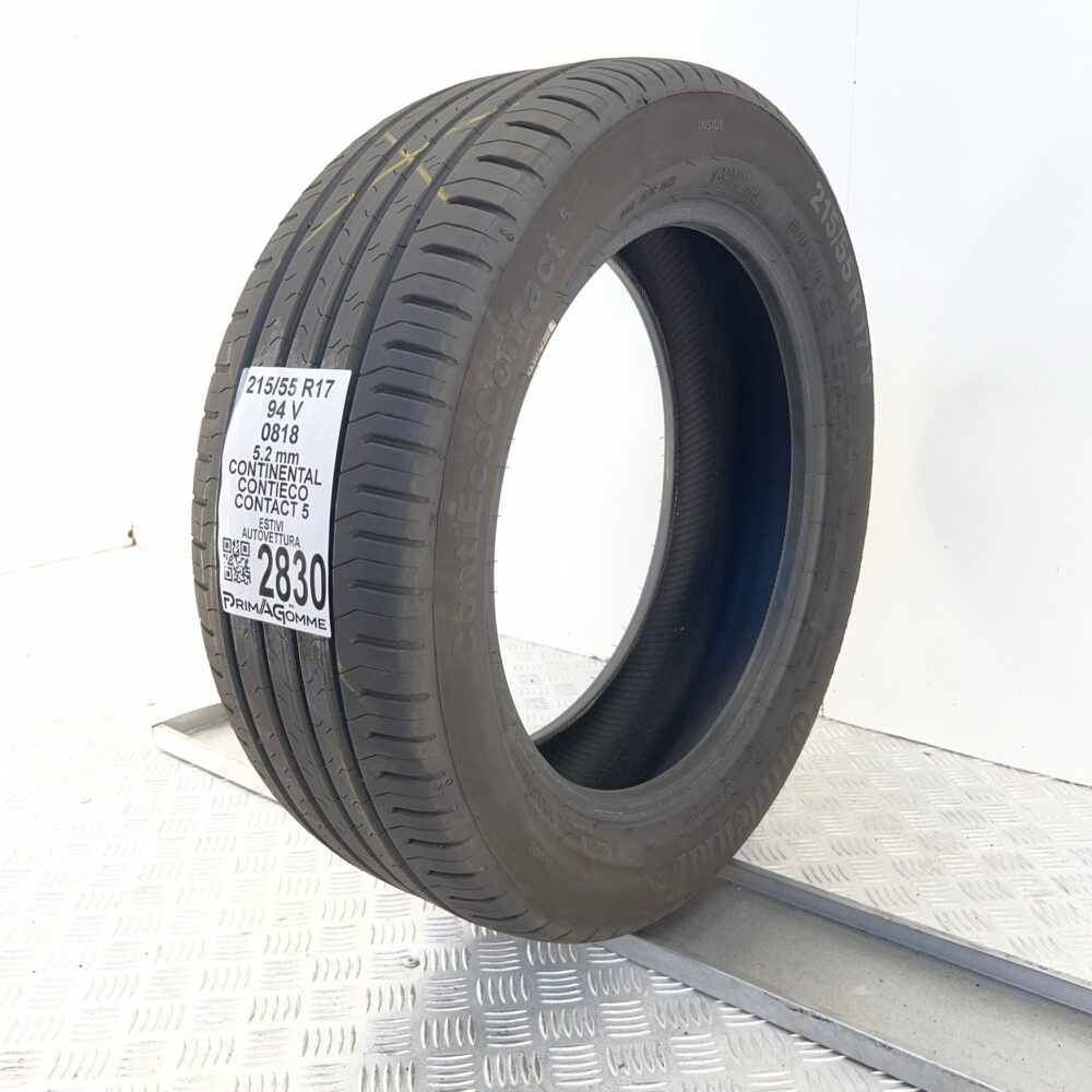 Gomma Usata 215 55 R17 94V Continental ContiEco Contact 5 74% Estivo - immagine 5