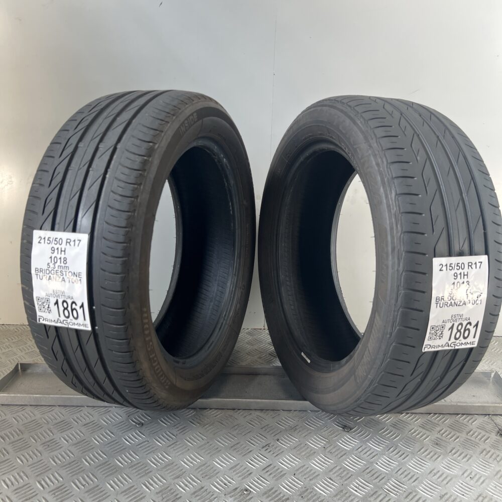 Pneumatici Usati 215 50 R17 91H Bridgestone Turanza T001 76% Estive - immagine 5