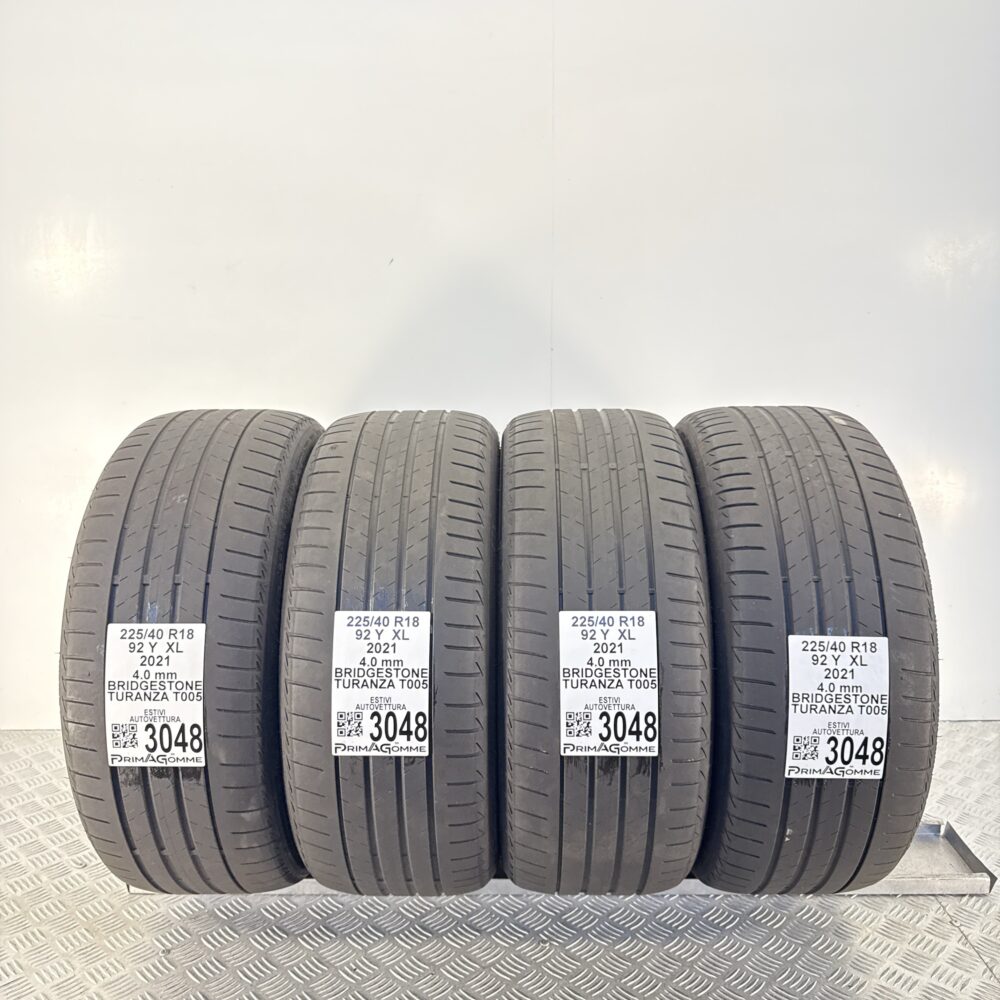 Gomme Usate 225 40 R18 XL 92Y Bridgestone Turanza T005 Estive