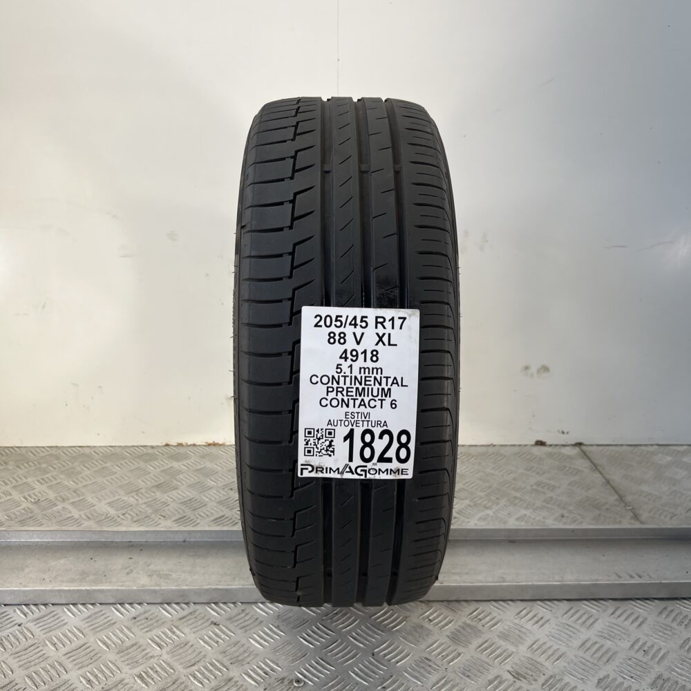 Pneumatico Usato 205 45 R17 XL 88V CONTINENTAL Premium Contact 6 73% Estivo