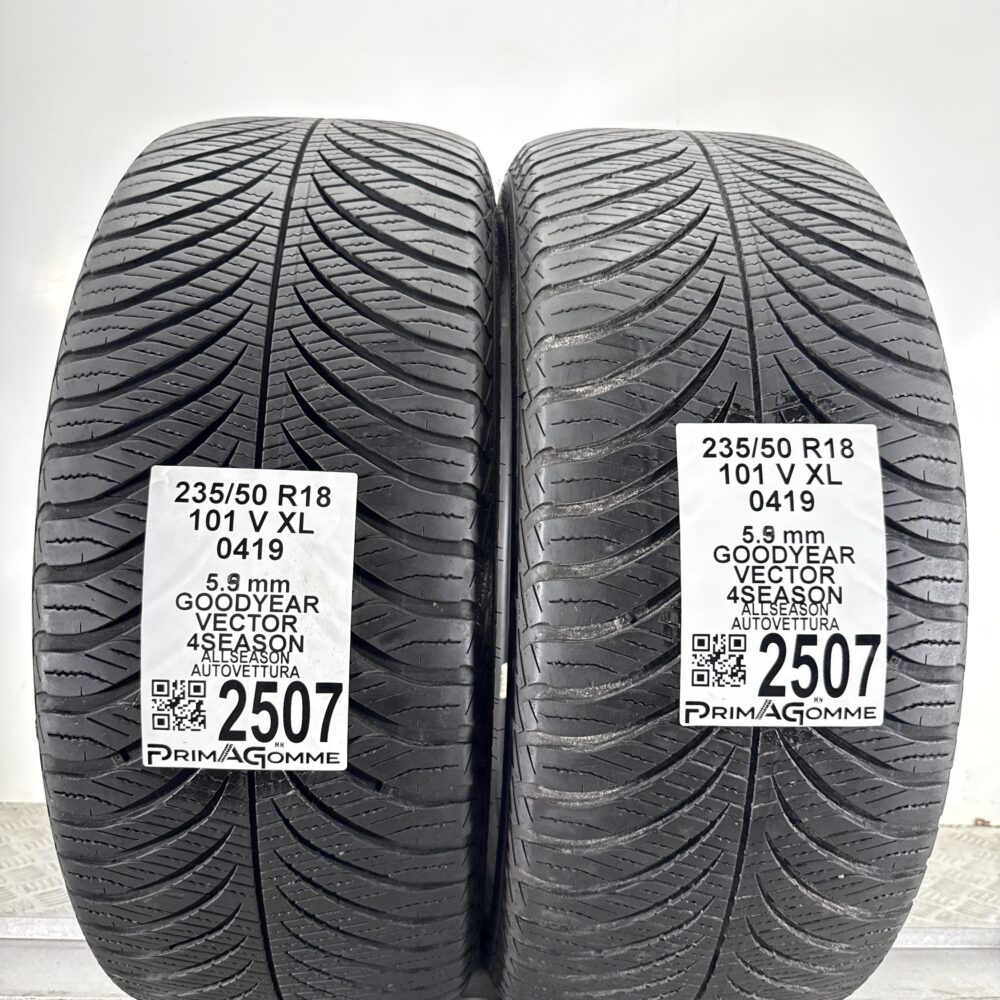 Gomme Usate 235 50 R18 XL 101V GOODYEAR VECTOR 4SEASON 84% 4 Stagioni
