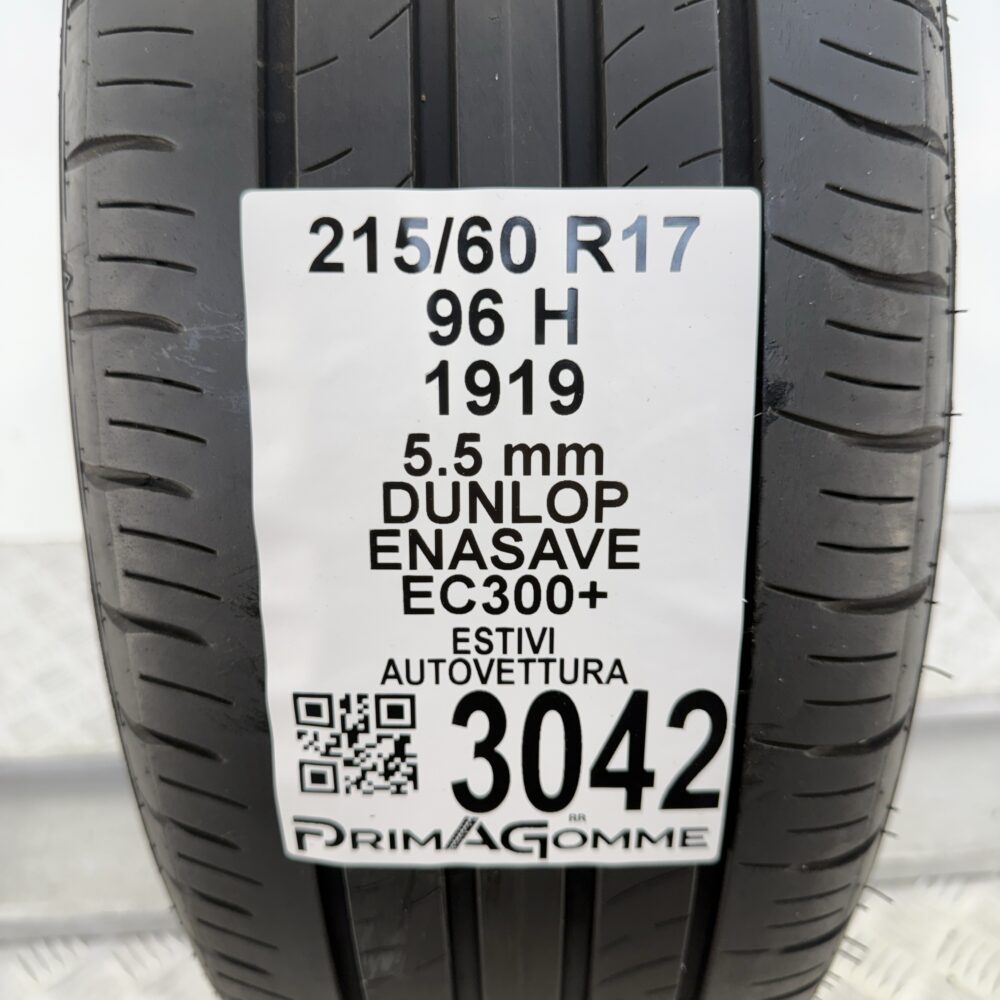 Gomma Usata 215 60 R17 96H Dunlop Enasave EC300+ 79% Estivo - immagine 3