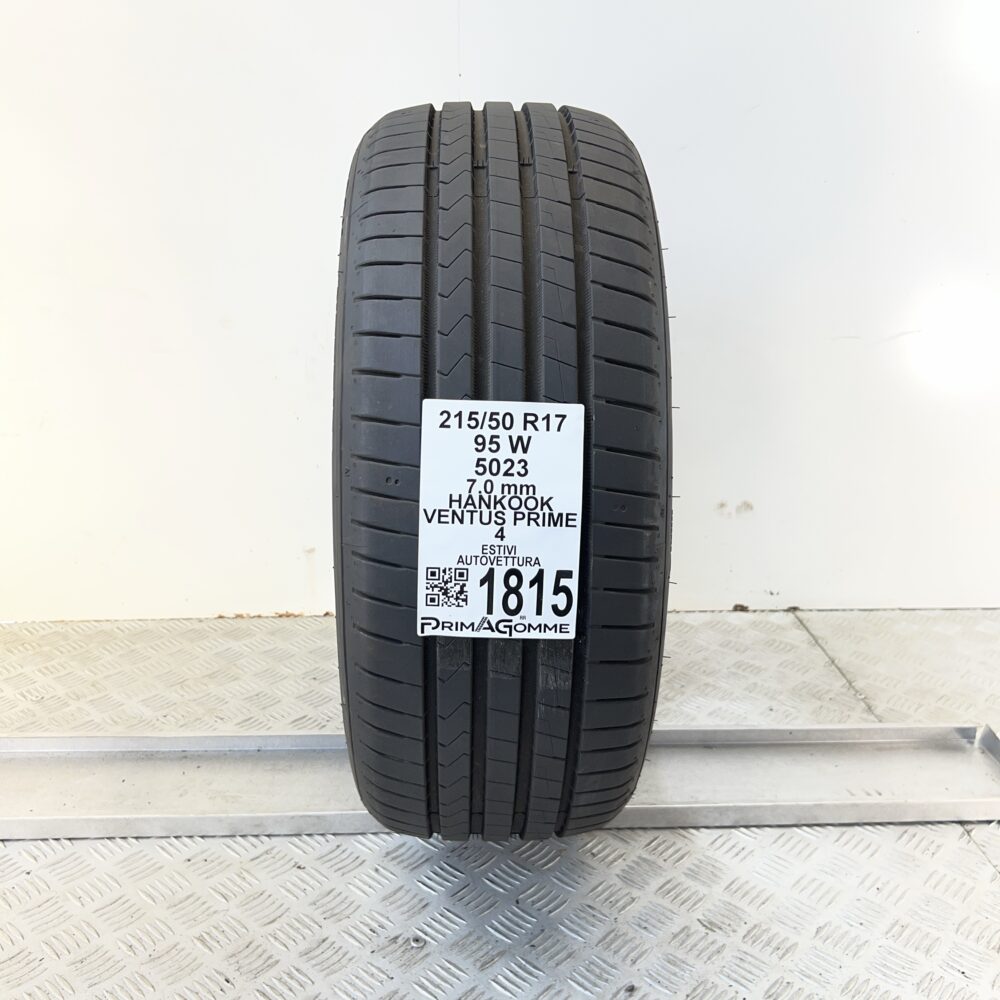 Pneumatico Usato 215 50 R17 95W HANKOOK Ventus Prime 4 100% Estivo - immagine 4