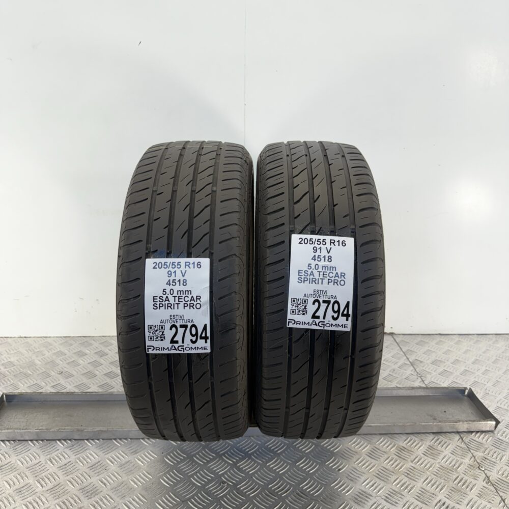Gomme Usate 205 55 R16 91V Esa Tecar Spirit Pro 71% Estive