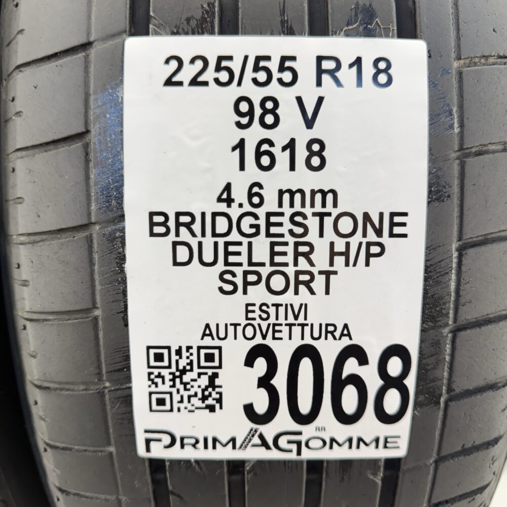 Gomme Usate 225 55 R18 98V Bridgestone Dueler H/P Sport Estive - immagine 3