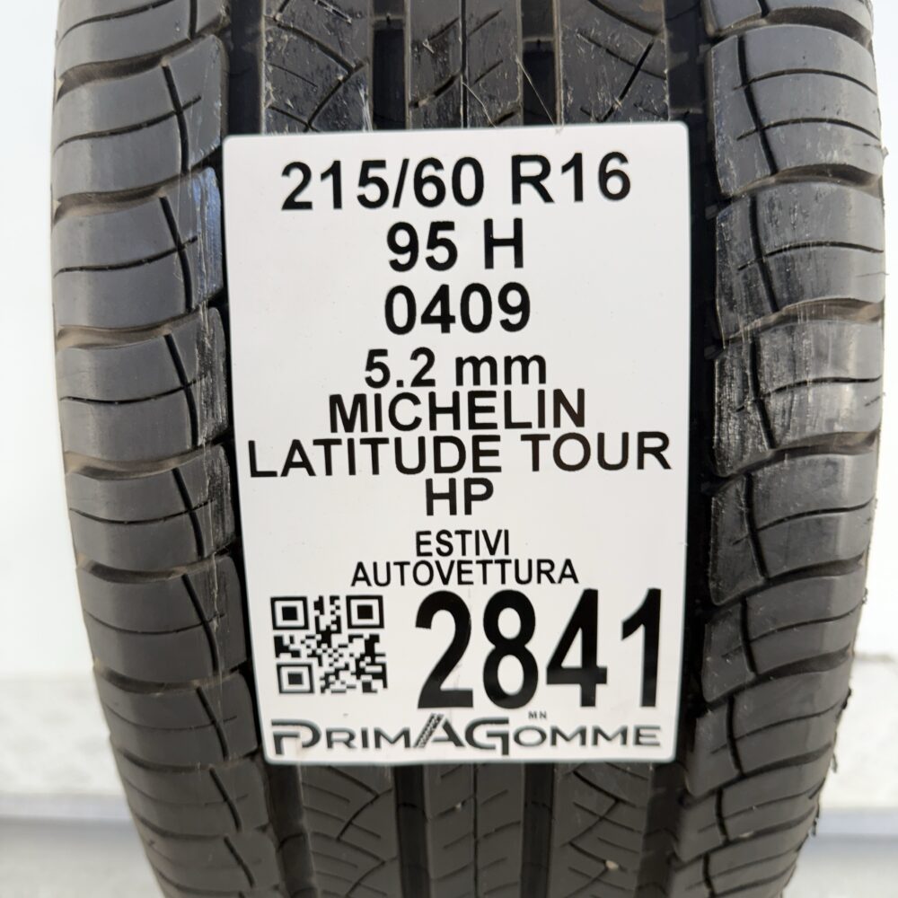 Gomma Usata 215 60 R16 95H MICHELIN Latitude Tour HP 74% Estivo - immagine 3