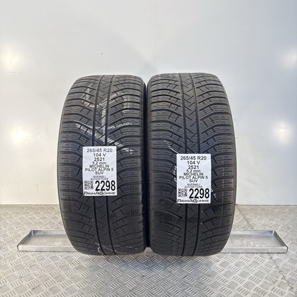 Gomme Usate 265 45 R20 104V Michelin Pilot Alpin 5 SUV Invernali