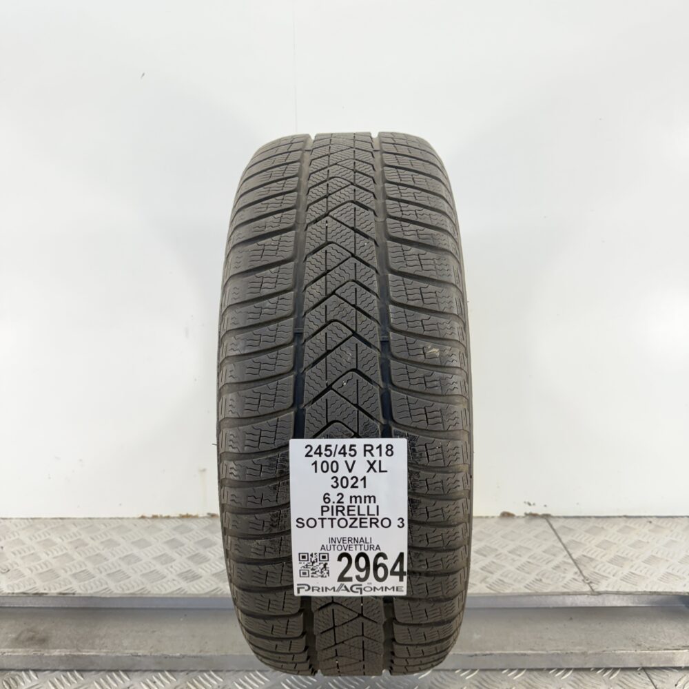 Gomma Usata 245 45 R18 XL 100V Pirelli Sottozero 3 78% Invernale