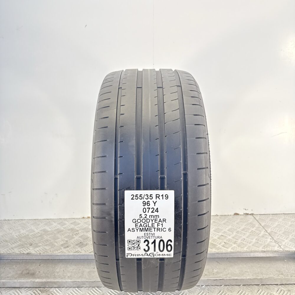 Gomma Usata 255 35 R19 96Y Goodyear Eagle F1 Asymmetric 6 74% Estivo