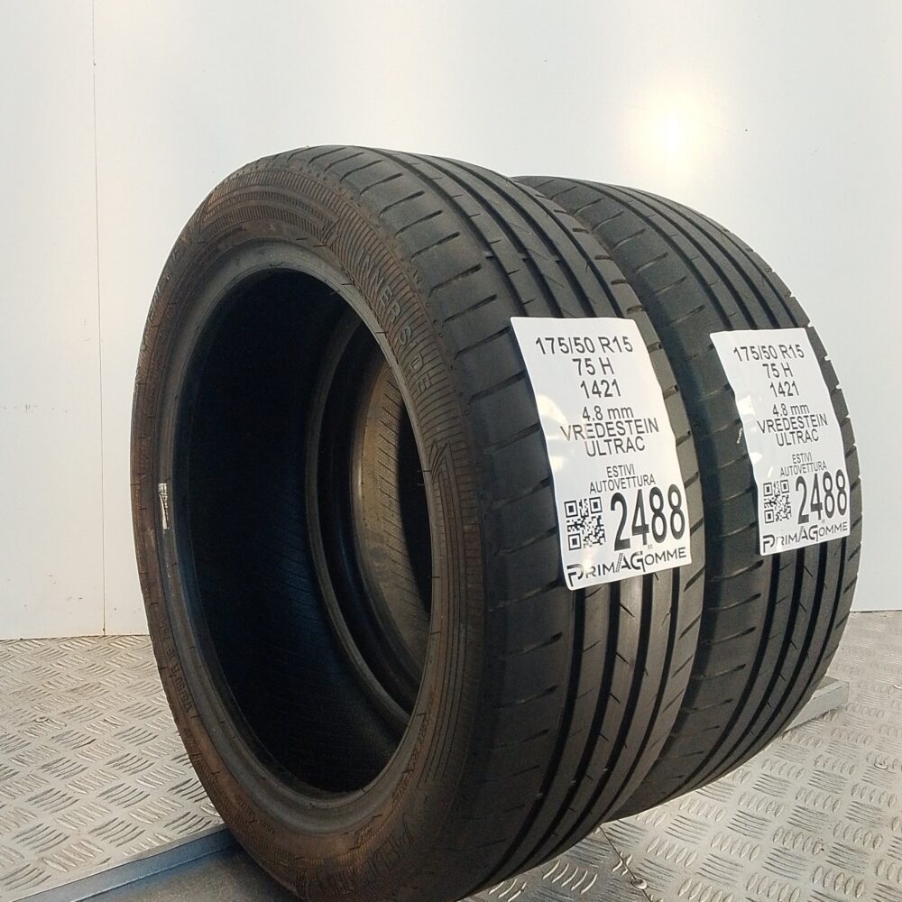 Gomme Usate 175 50 R15 75H Vredestein Ultrac Estive - immagine 5
