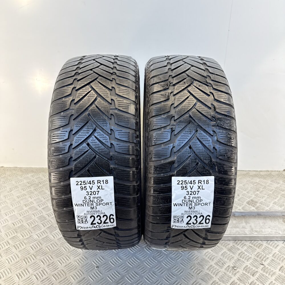 Gomme Usate 225 45 R18 XL 95V Dunlop Winter Sport M3 89% Invernali - immagine 4