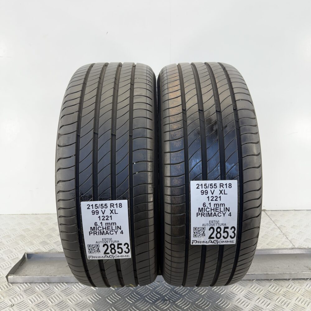 Gomme Usate 215 55 R18 XL 99V Michelin Primacy 4 87% Estive