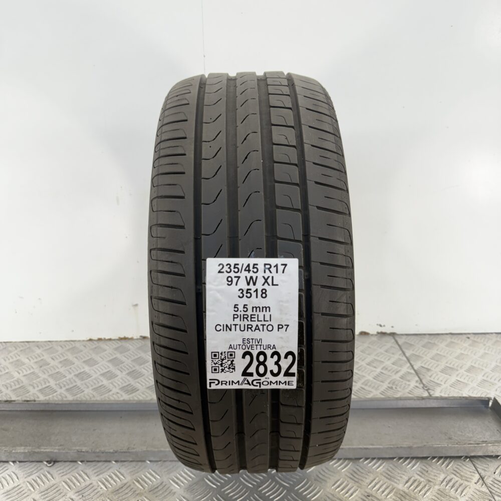 Gomma Usata 235 45 R17 XL 97W Pirelli Cinturato P7 79% Estivo