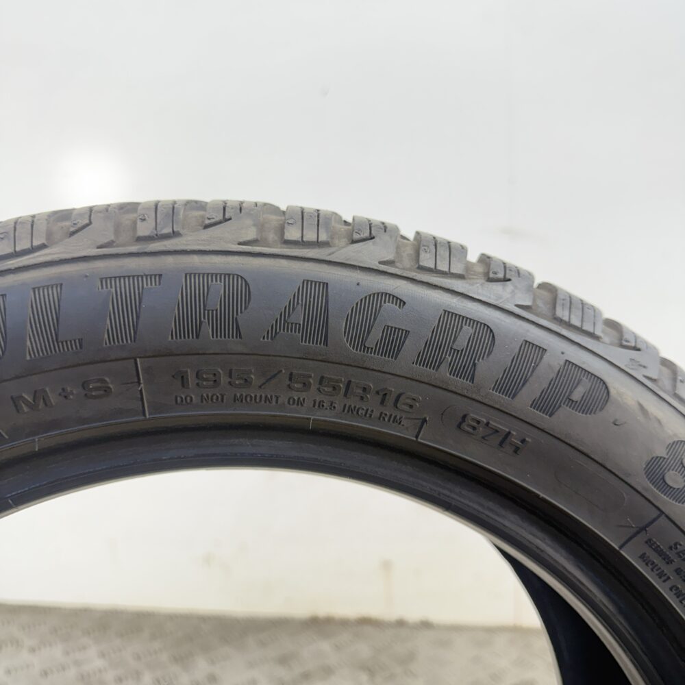 Gomma Usata 195 55 R16 87H Goodyear Ultra Grip 8 73% Invernale - immagine 8