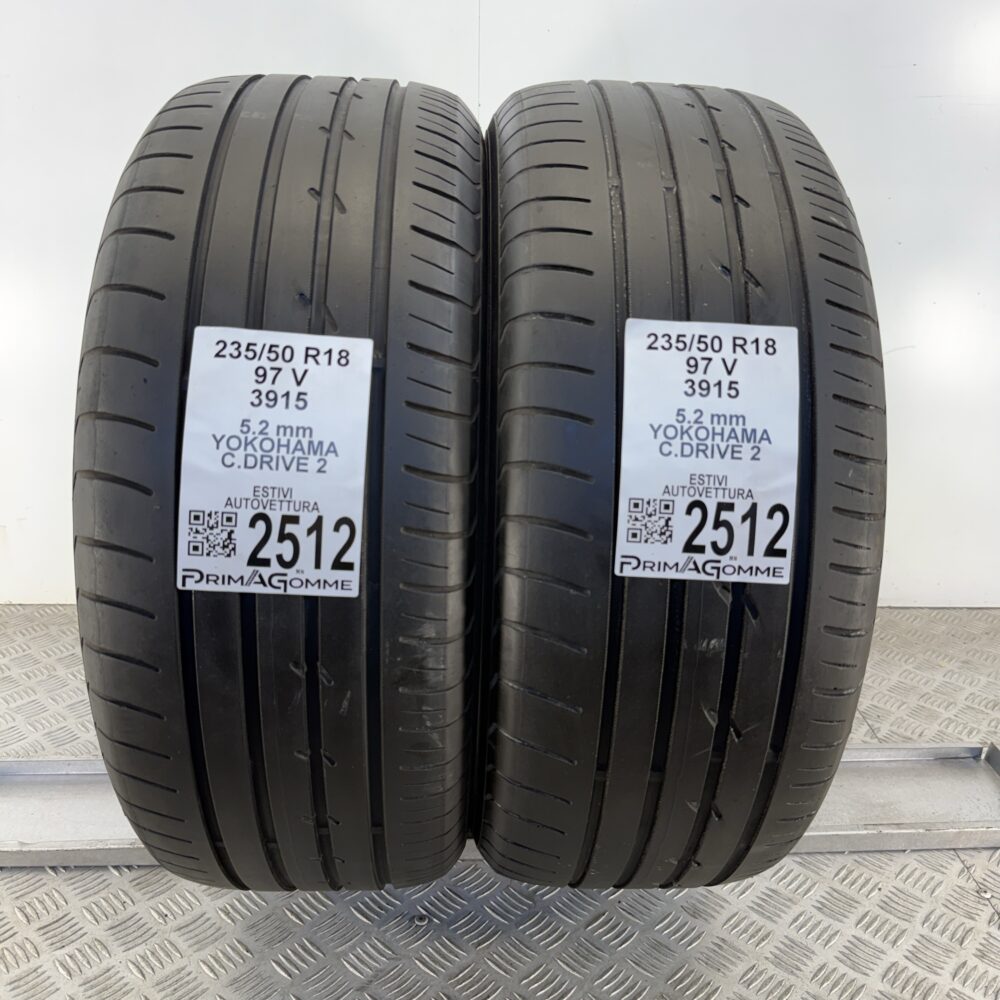 Gomme Usate 235 50 R18 97V YOKOHAMA C.DRIVE 2 74% Estive