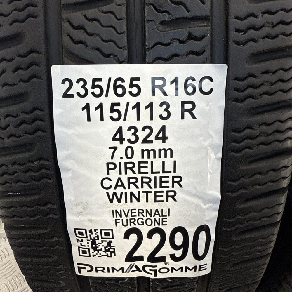 Gomme Usate 235 65 R16C 115/113R Pirelli Carrier Winter 78% Invernali - immagine 3