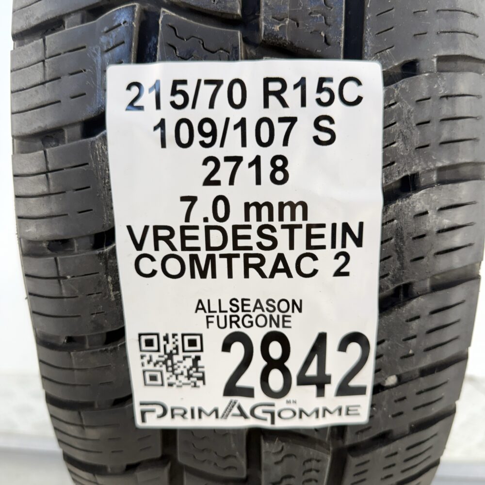 Gomma Usata 215 70 R15C 109/107S Vredestein Comtrac 2 78% 4 Stagioni - immagine 3