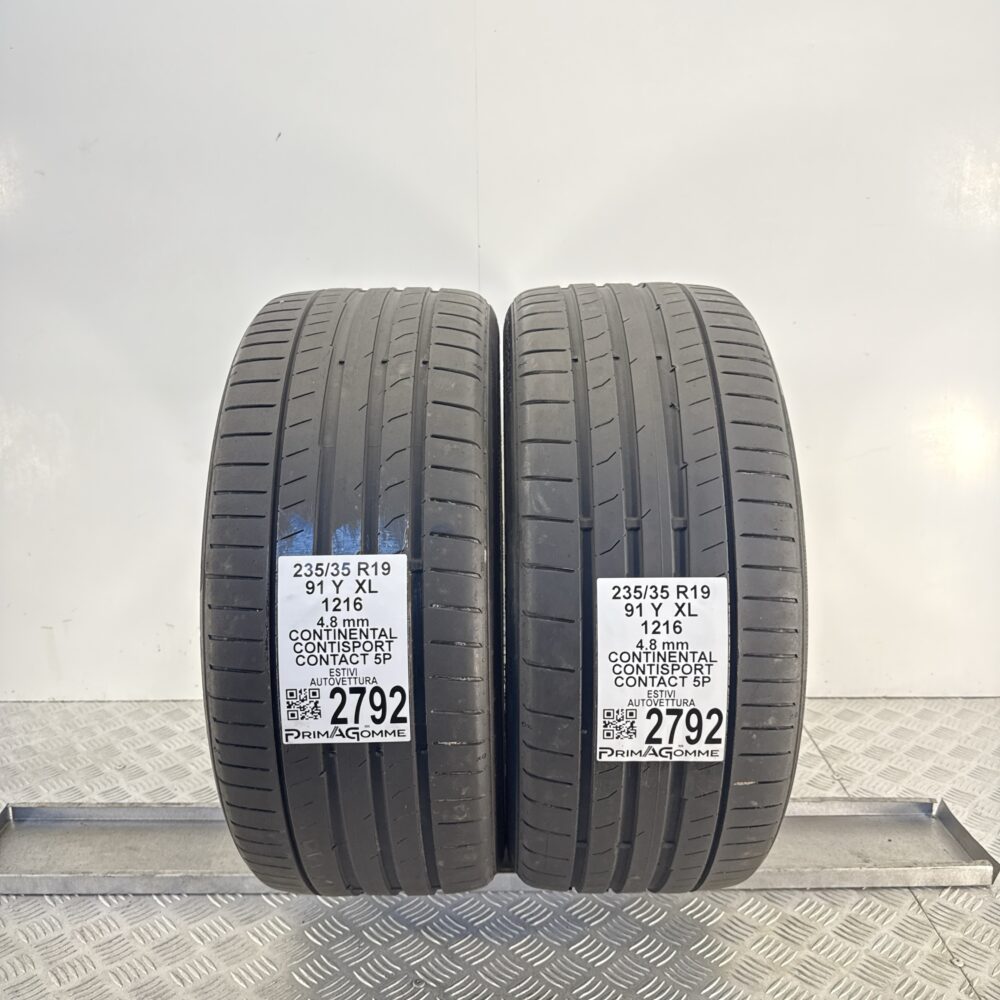Gomme Usate 235 35 R19 XL 91Y Continental ContiSportContact 5P Estive