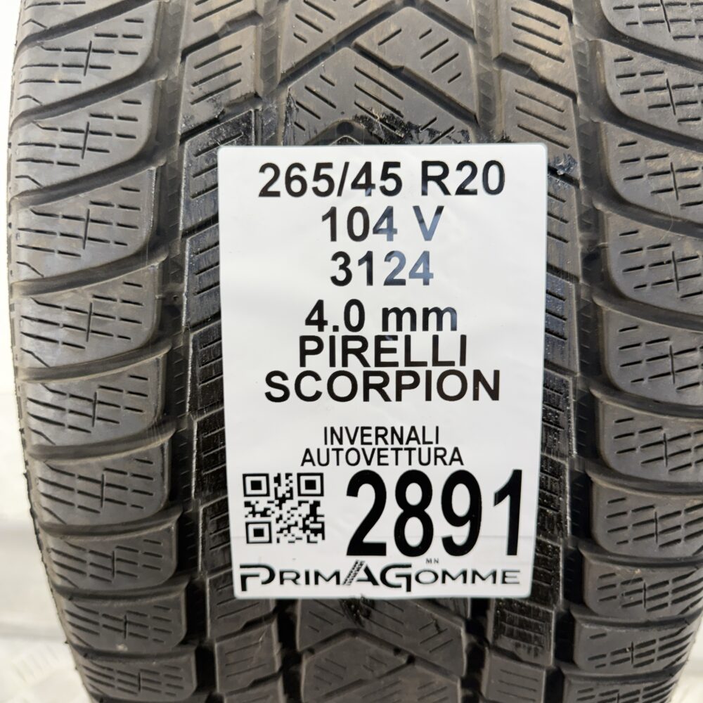 Gomma Usata 265 45 R20 104V Pirelli Scorpion Invernale - immagine 3