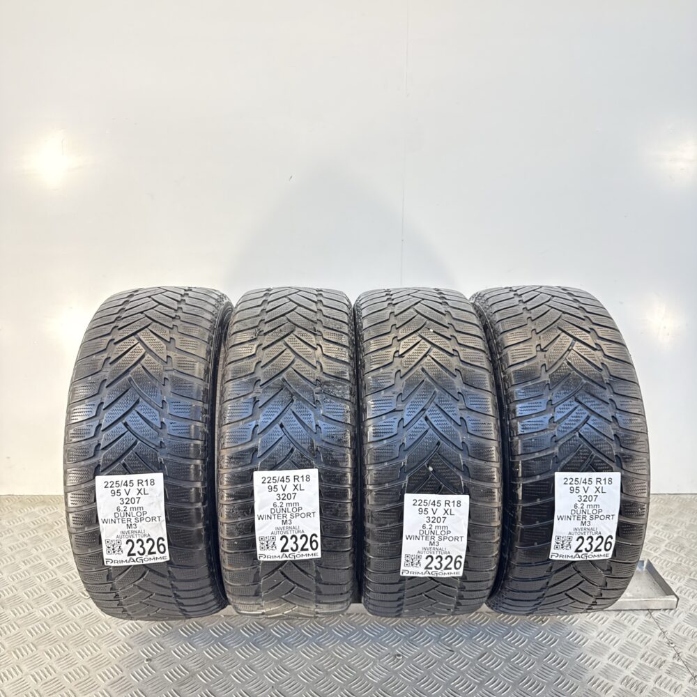 Gomme Usate 225 45 R18 XL 95V Dunlop Winter Sport M3 89% Invernali