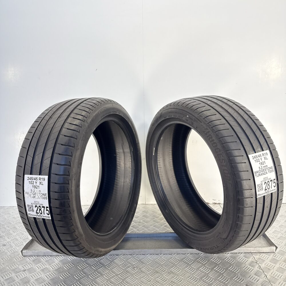 Gomme Usate 245 45 R19 XL 102Y Bridgestone Turanza T005 74% Estive - immagine 6