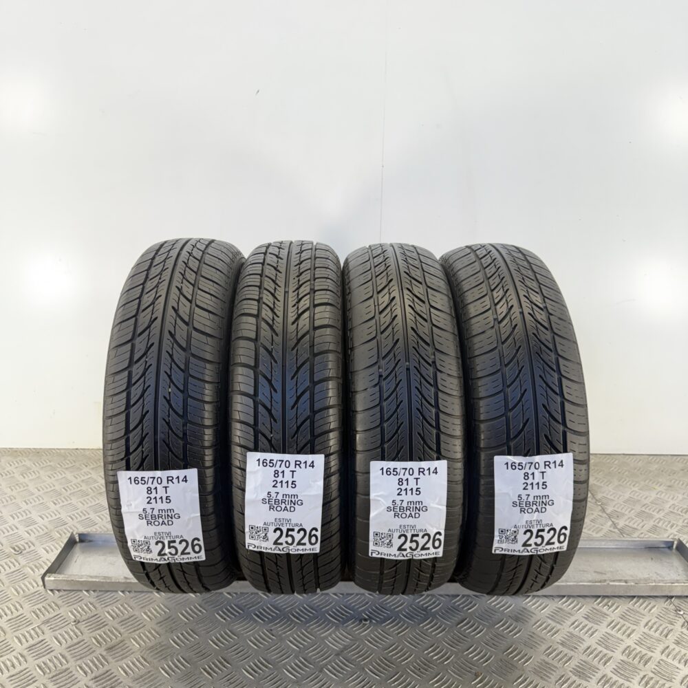 Gomme Usate 165 70 R14 81T Sebring Road 81% Estive