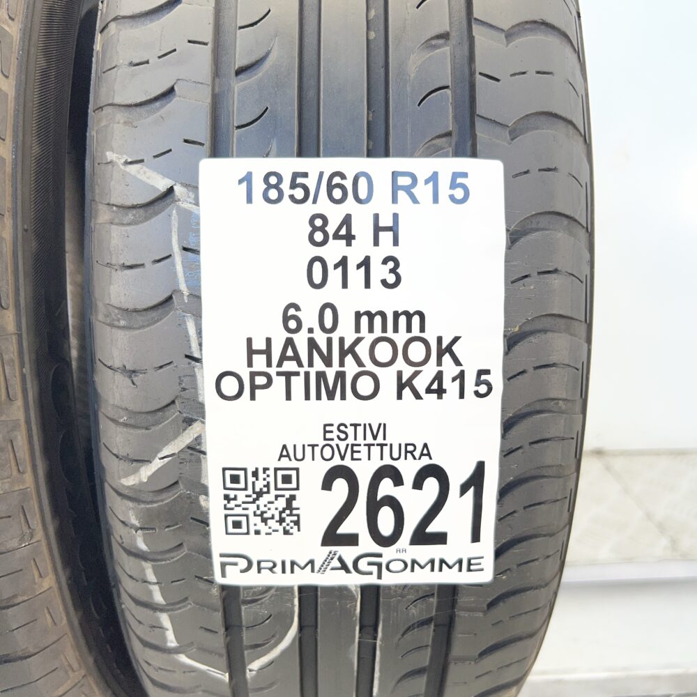 Gomme Usate 185 60 R15 84H Hankook Optimo K415 86% Estive - immagine 3