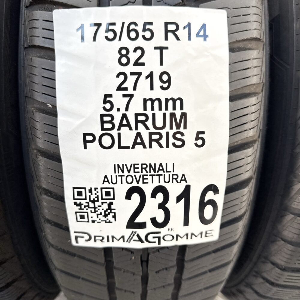Gomme Usate 175 65 R14 82T BARUM Polaris 5 81% Invernali - immagine 2