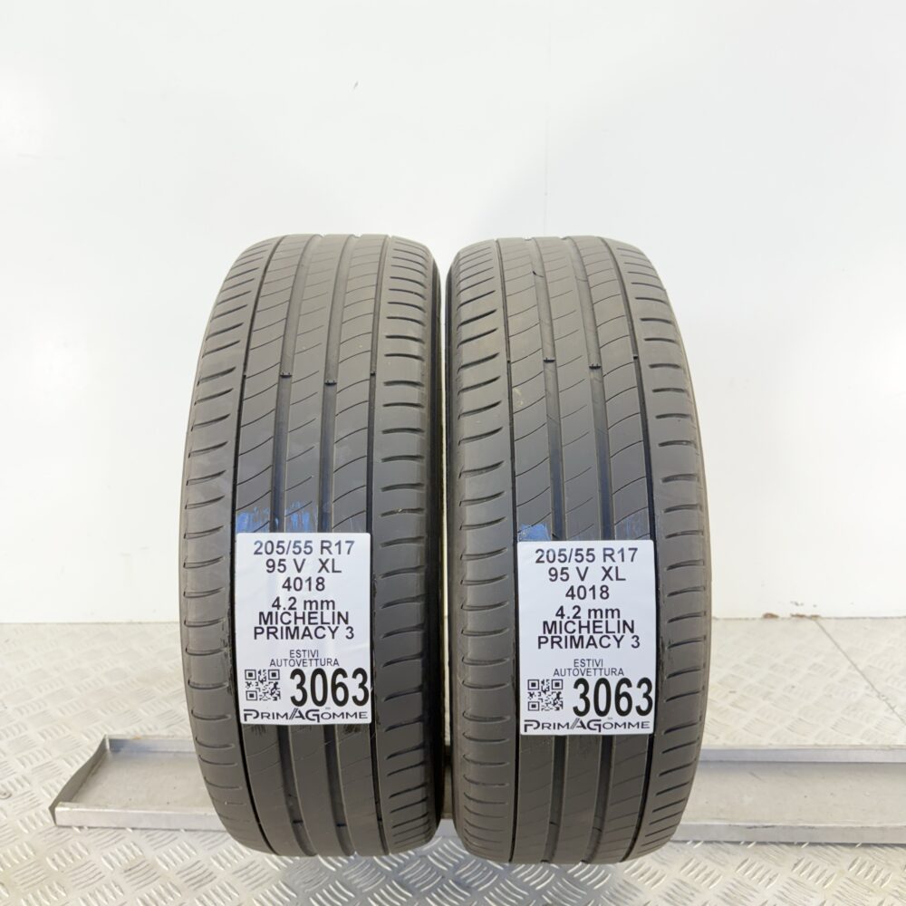 Gomme Usate 205 55 R17 XL 95V Michelin Primacy 3 Estive