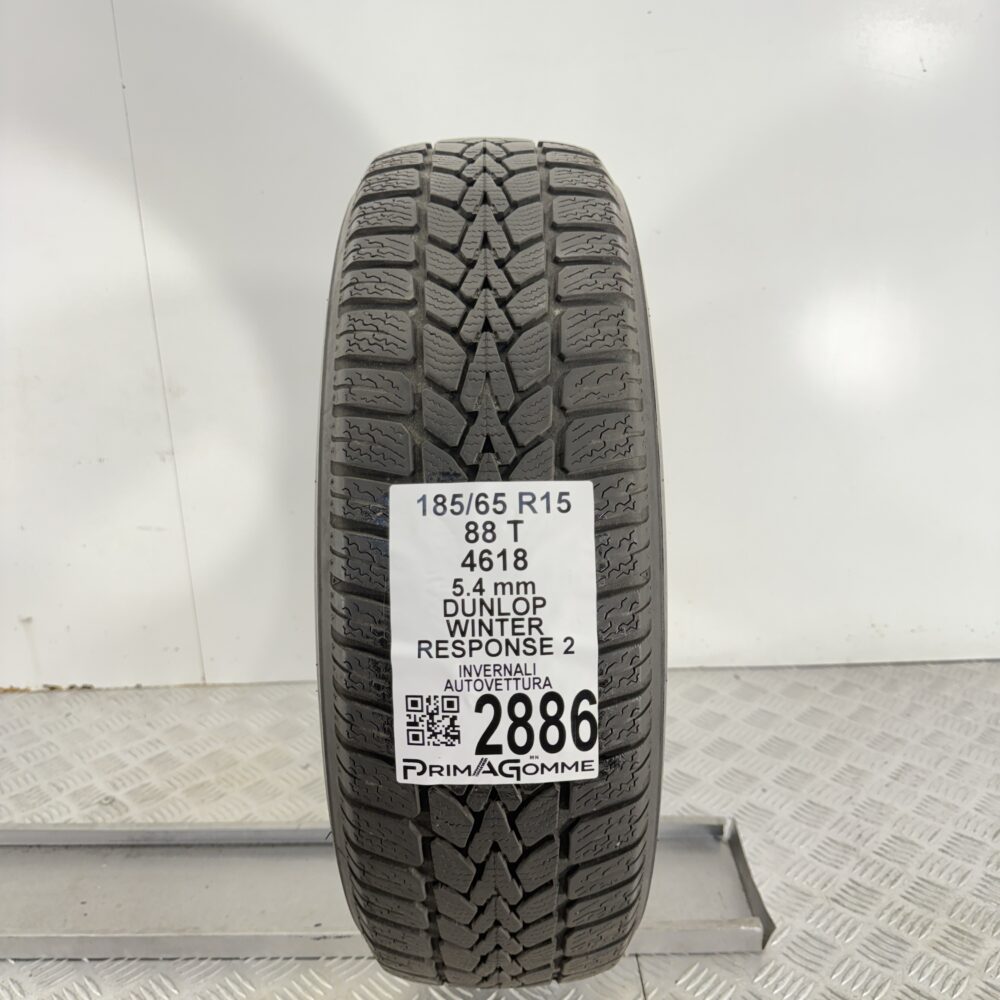 Gomma Usata 185 65 R15 88T Dunlop Winter Response 2 Invernale